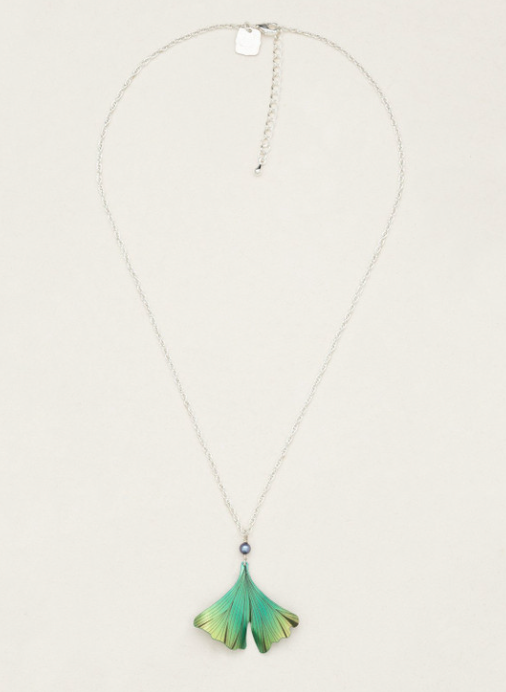 Holly Yashi Silver Ginkgo Pendant Necklace