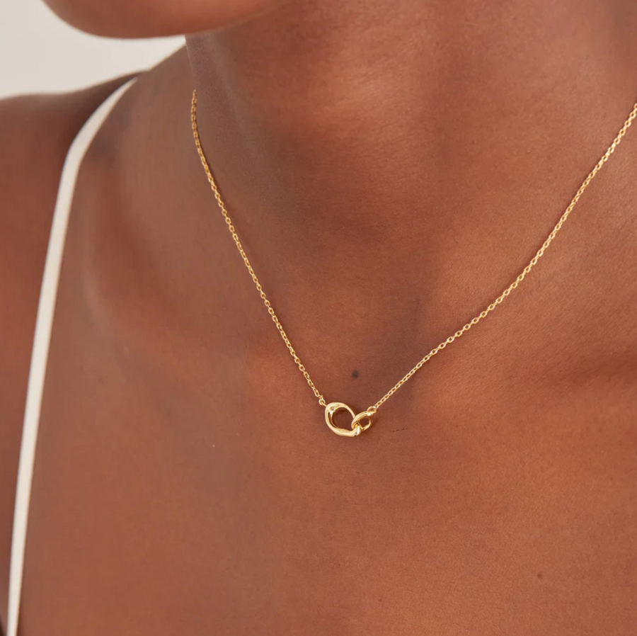 Ania Haie Gold Wave Link Necklace