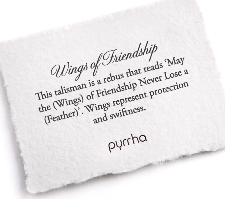 Pyrrha Bronze Wings of Friendship 18 Inch Necklace