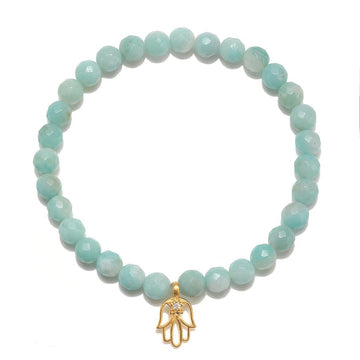 Satya Amozonite Hamsa Stretch Bracelet