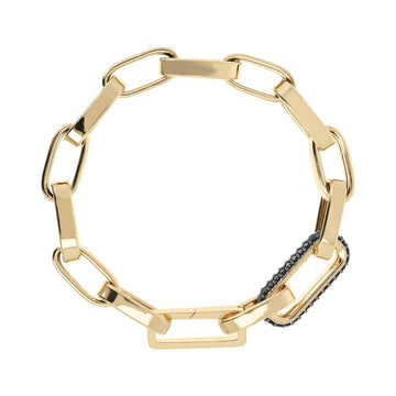 Bronzallure Golden Bold Chain and Pavé Detail Bracelet