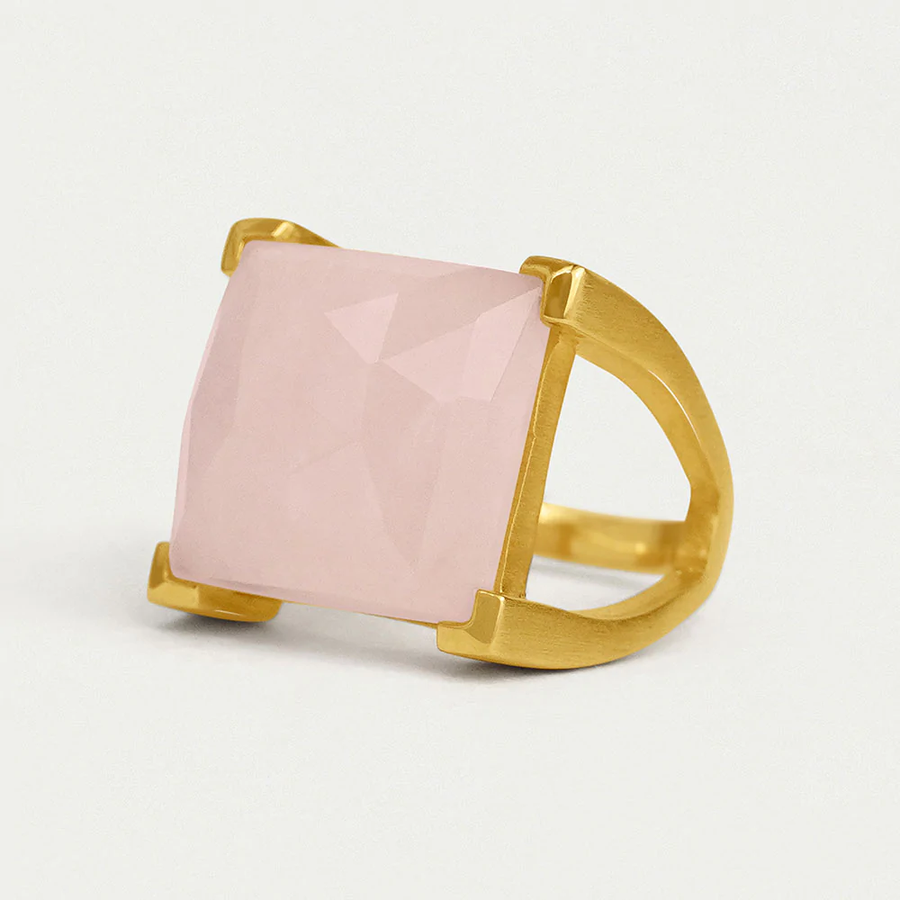 Dean Davidson Rose Quartz Plaza Ring Size 8