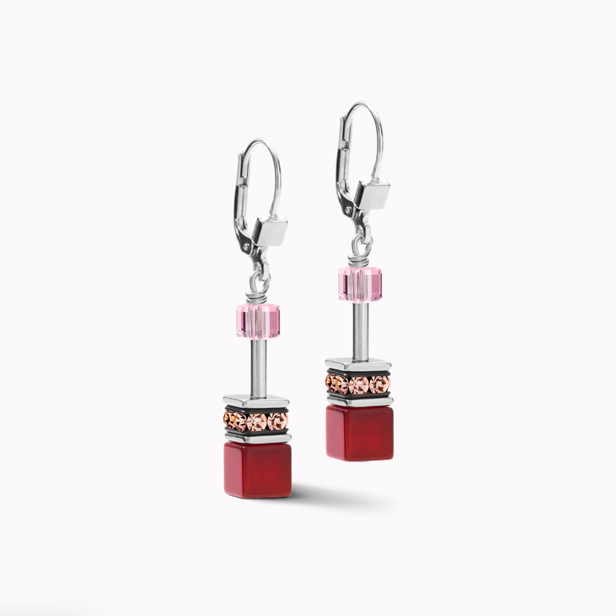 Coeur De Lion Rose Pink Geocube Earrings