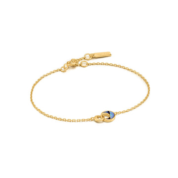 Ania Haie Gold Tidal Abalone Crescent Link Bracelet