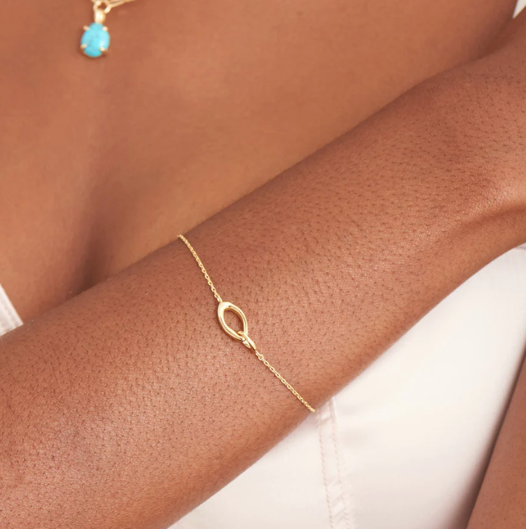 Ania Haie Gold Wave Link Bracelet