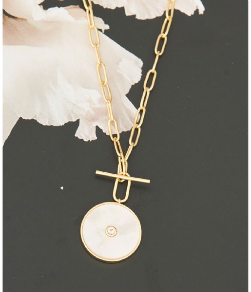 Ania Haie Gold Mother of Pearl T-Bar Necklace
