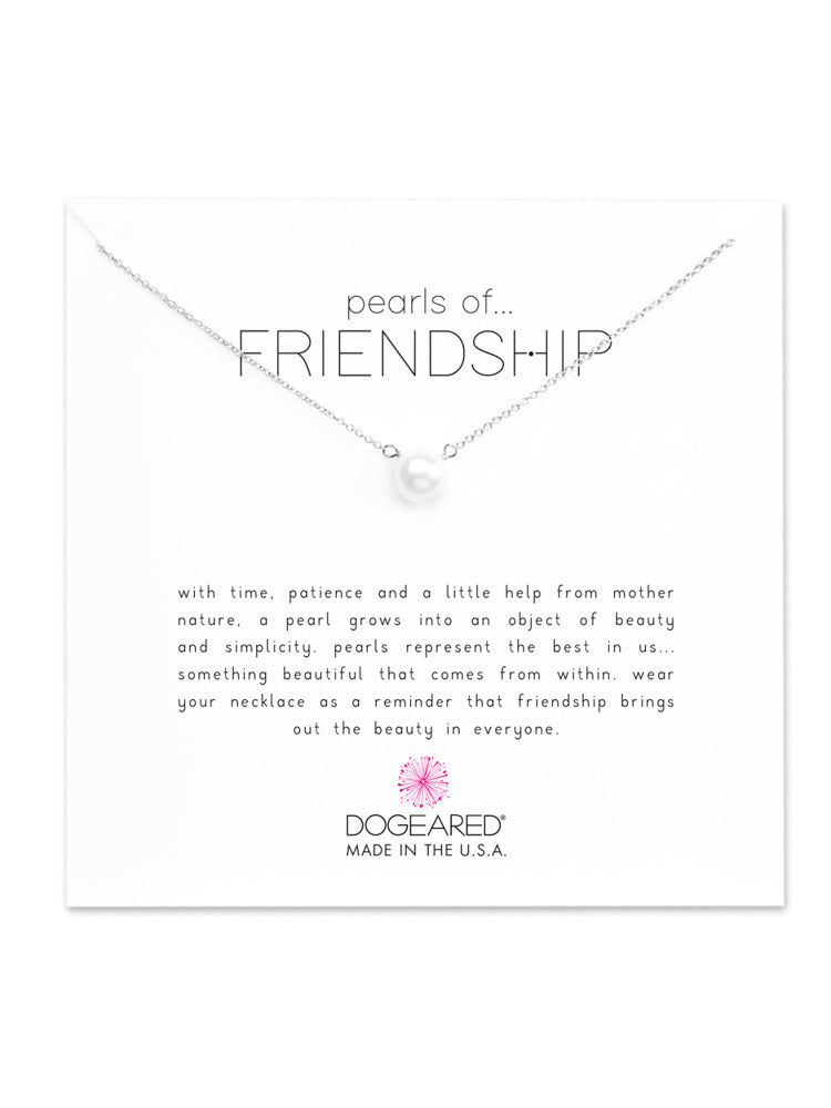 Dogeared Silver Pearls Of Friendship Large Pearl Necklace