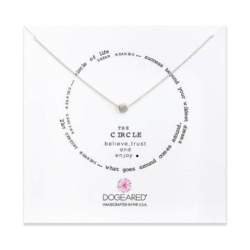 Dogeared Silver Circle Necklace