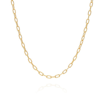 Anna Beck Elongated Oval Chain Collar Necklace - Gold