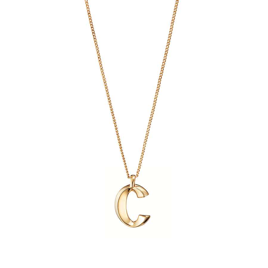 Jenny Bird Gold Monogram Necklace 'C'