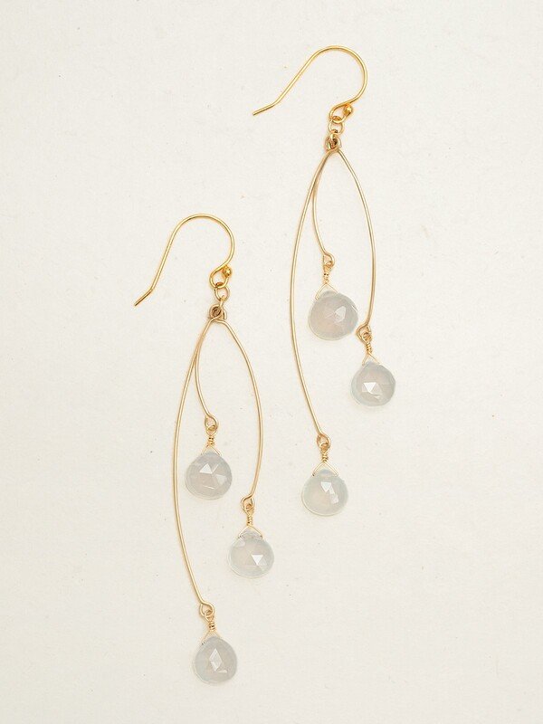 Holly Yashi Gold Opaline Falling Star Earrings