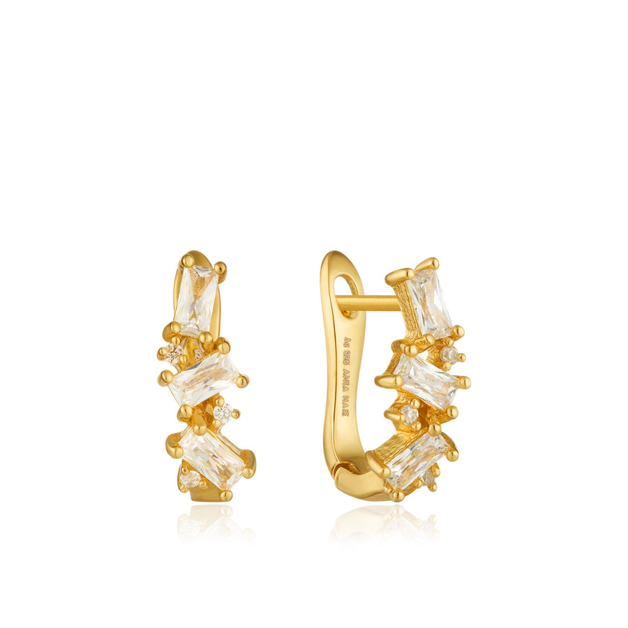 Ania Haie Gold Cluster Huggie Earrings