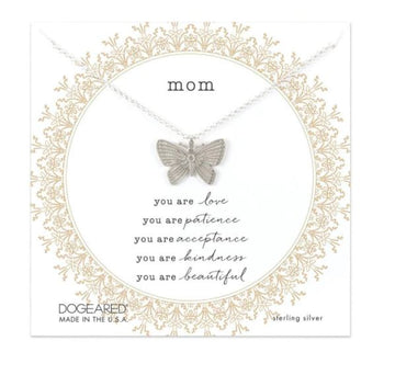 Dogeared Silver 'Mom' Large Butterfly Necklace