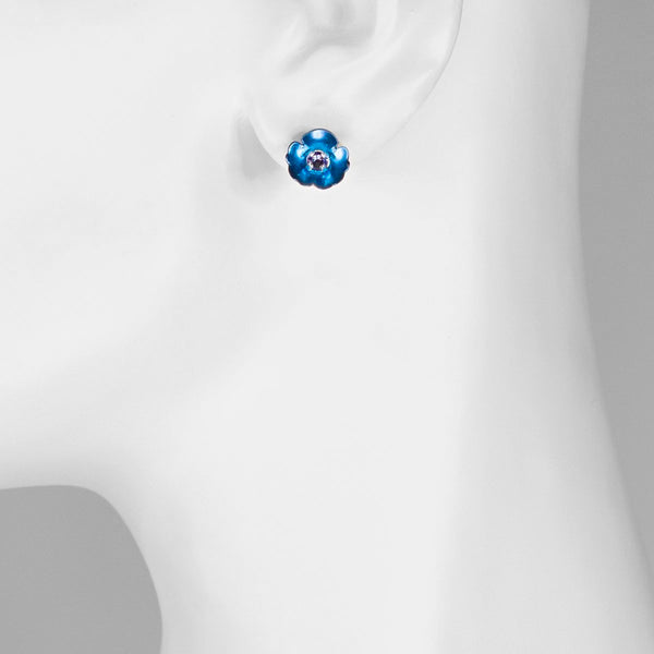 Holly Yashi Blue Viola Post Earrings