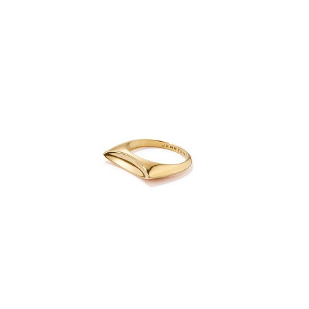 Jenny Bird Gold Groove Ring Size 7