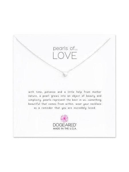 Dogeared Silver Pearls Of Love Necklace