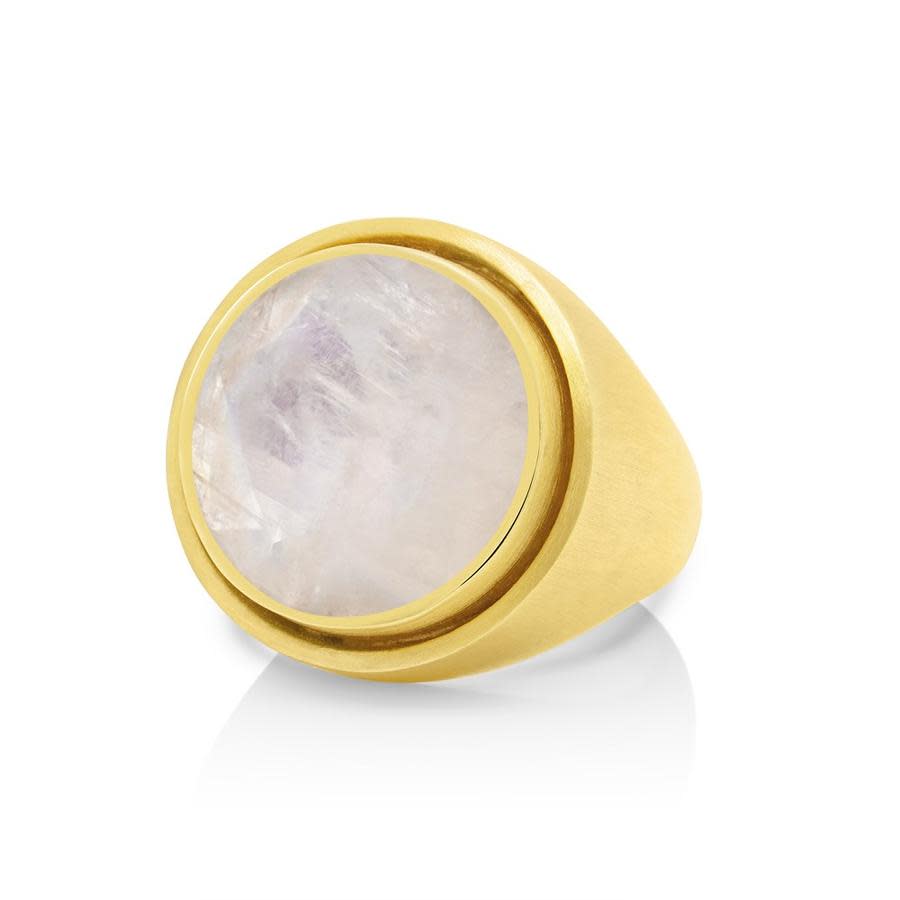 Dean Davidson Moonstone Round Signet Ring Size 9