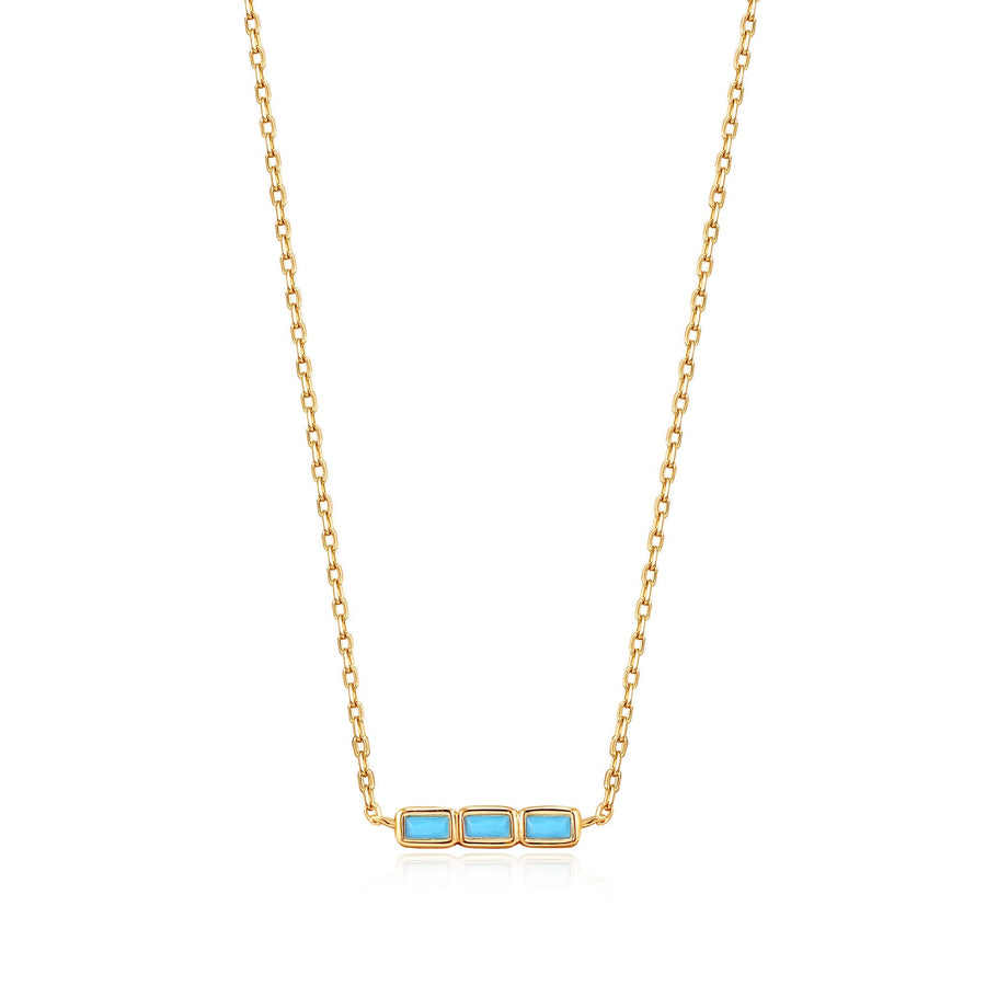 Ania Haie Gold Turquoise Bar Necklace