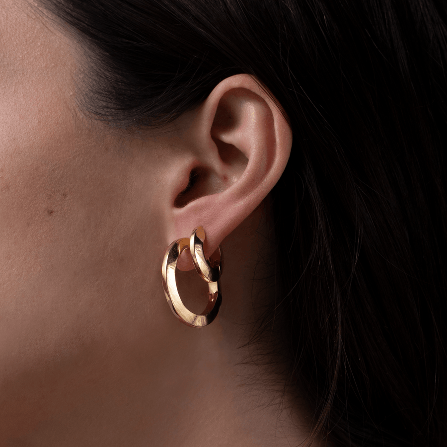 Jenny Bird Gold 'Toni' Hinged Hoop Earrings