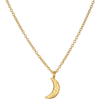 Satya Hammered Crescent Moon Necklace