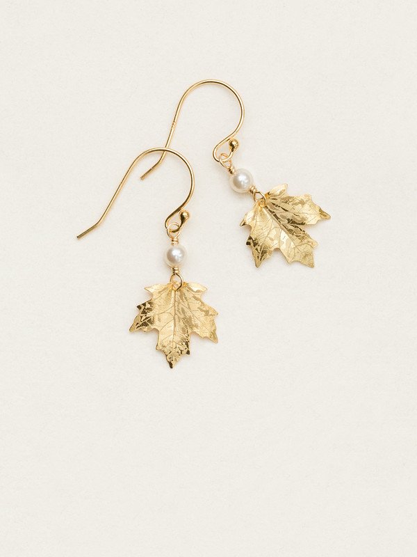 Holly Yashi Gold Sugar Maple Earrings