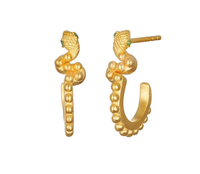 Satya Dot Snake Hoop Studs