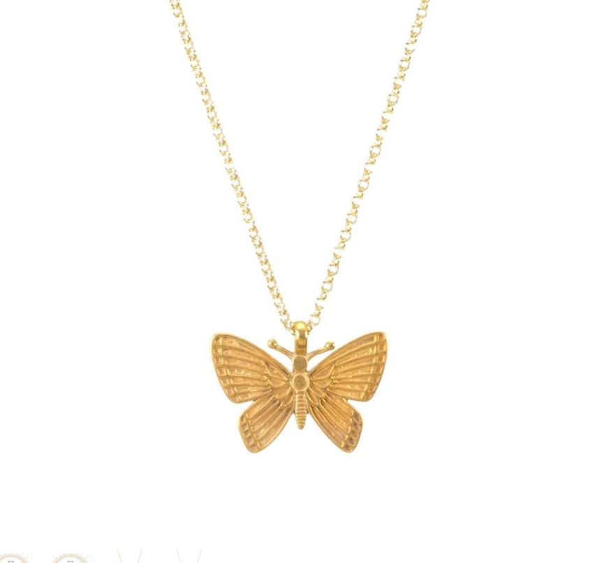 Dogeared Gold Mom Butterfly Necklace