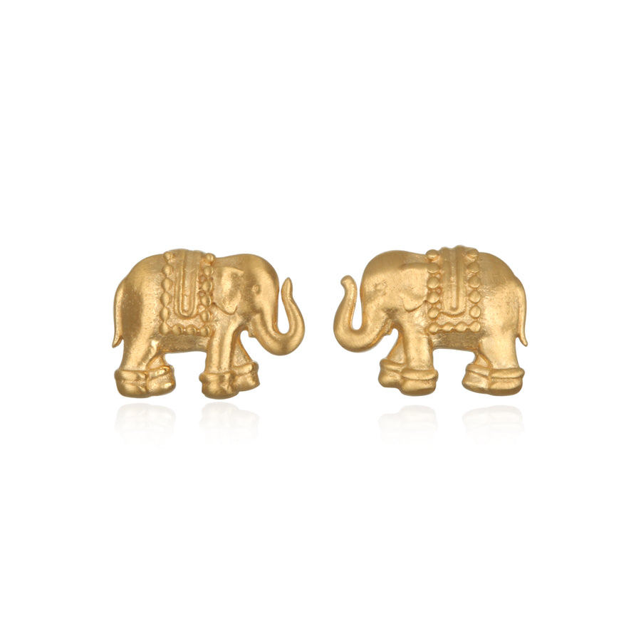Satya Gold Lucky Elephant Stud Earrings