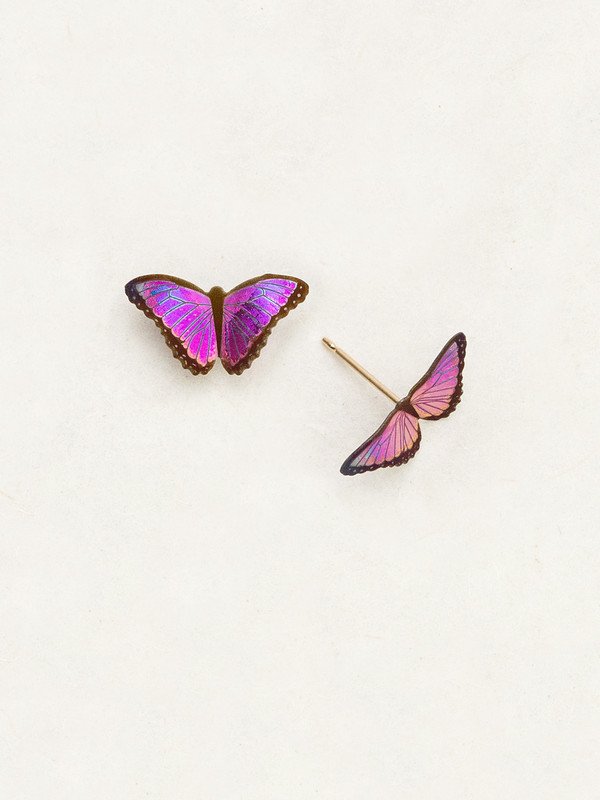 Holly Yashi Ultra Violet Petite 'Bella'Butterfly Studs