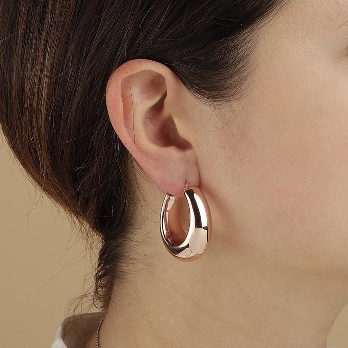 Bronzallure Chunky Edgy Hoops