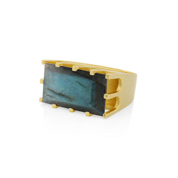 Dean Davidson Labradorite Castle Ring Size 8