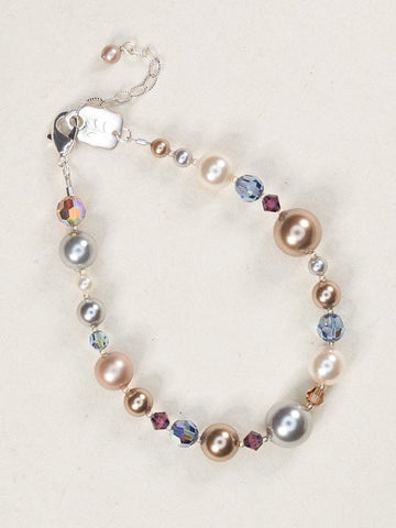 Holly Yashi Gold Classic Pearl Bracelet Cafe-au-Lait