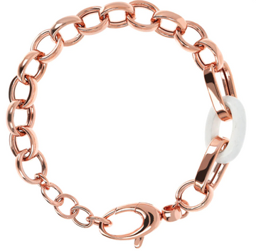 Bronzallure Oval Rolo Link With Gemstone Bracelet