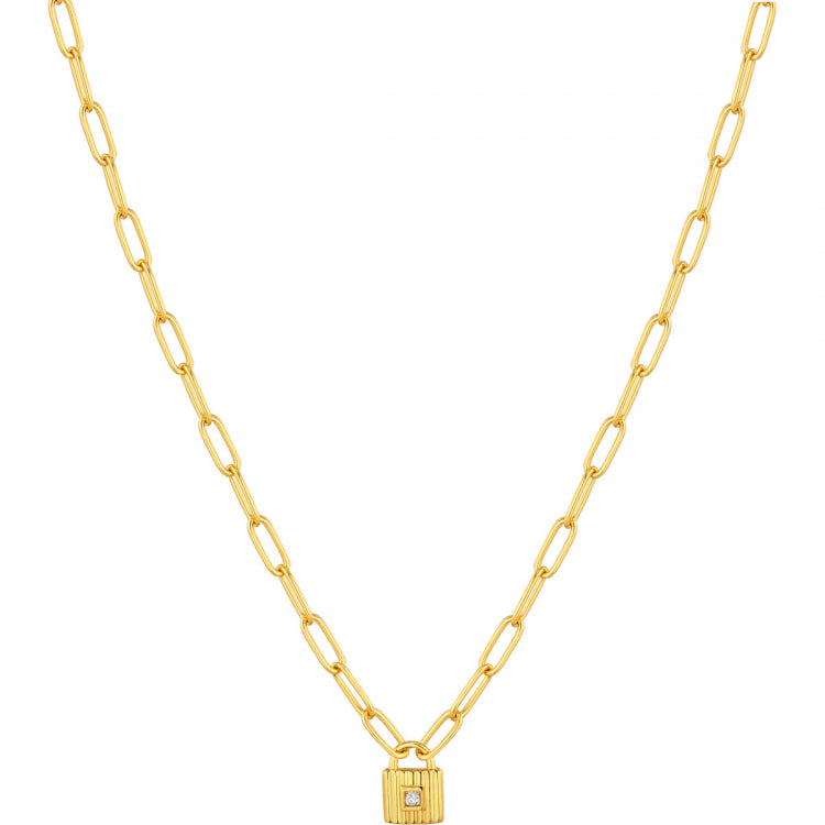 Ania Haie Gold Chunky Chain Padlock Necklace