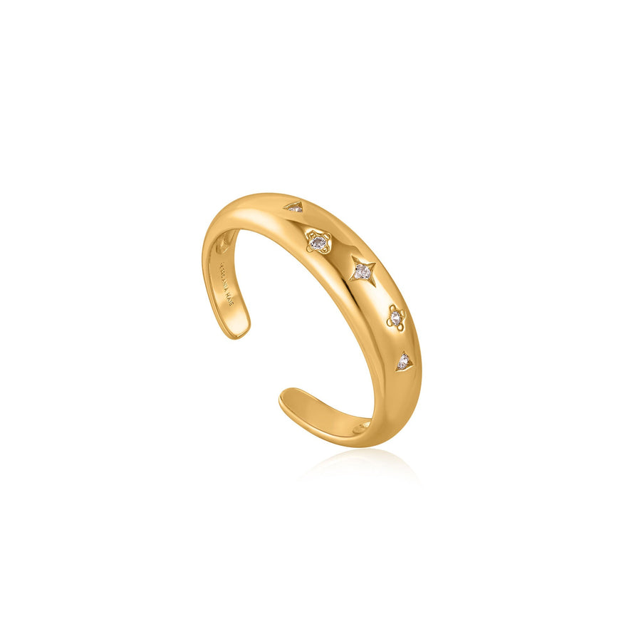 Ania Haie Gold Stars Adjustable Ring
