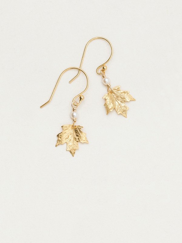 Holly Yashi Gold Petite Sugar Maple Earrings