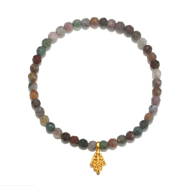 Satya Fancy Jasper Hamsa Stretch Bracelet