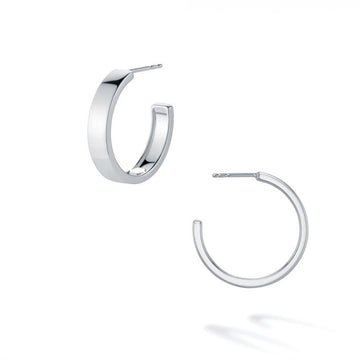 Birks Sterling Bold Square 20mm Hoops