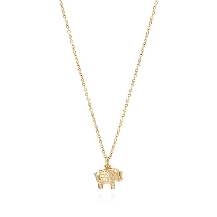 Anna Beck Gold Small Elephant Charity Necklace