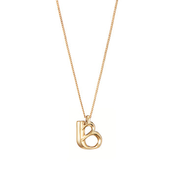 Jenny Bird Gold Monogram Necklace 'B'