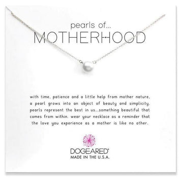 Dogeared Silver Large Pearls of Motherhood Necklace