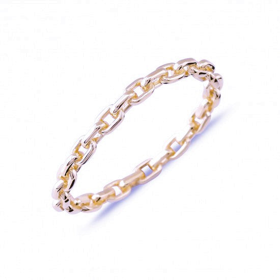 Kurshuni Rose Gold Cahin Link Ring Size 6