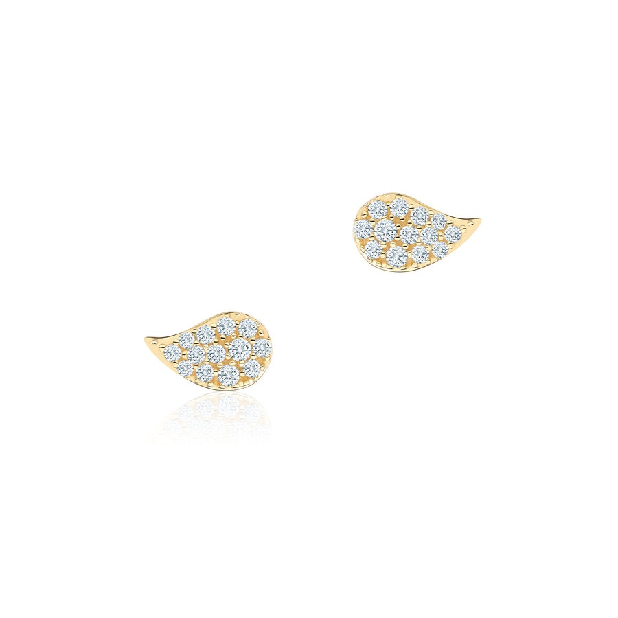Birks 18KY Small Petale 0.12ct Diamond Stud Earrings