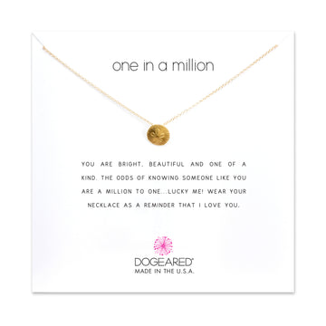 Dogeared Gold 'One In a Million' Sand Dollar Necklace