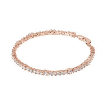 Bronzallure Golden Rose Mixed Tennis Bracelet