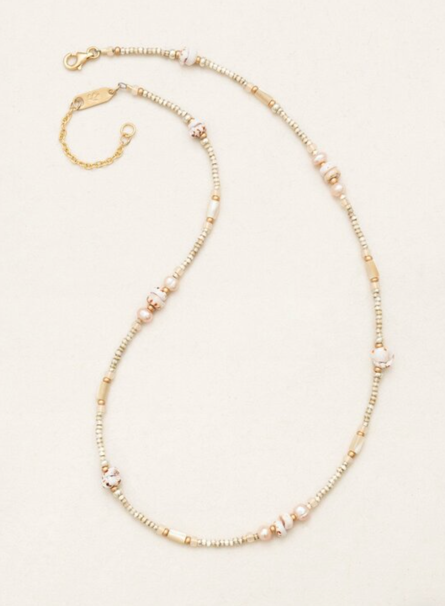 Holly Yashi Sonoma Sand Dollar Glass Bead Necklace
