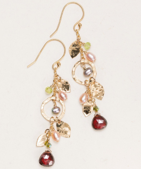 Holly Yashi Pomegranate Fairy Garden Drop Earrings