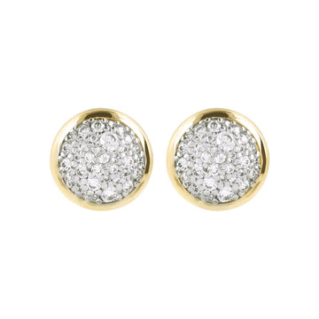 Bronzallure Golden Round Pavé Earrings