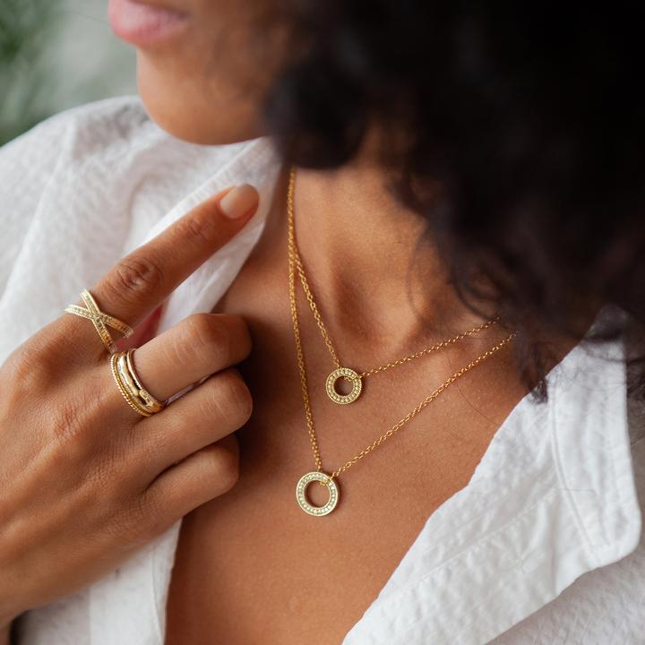 Anna Beck Gold Dot Ring Necklace