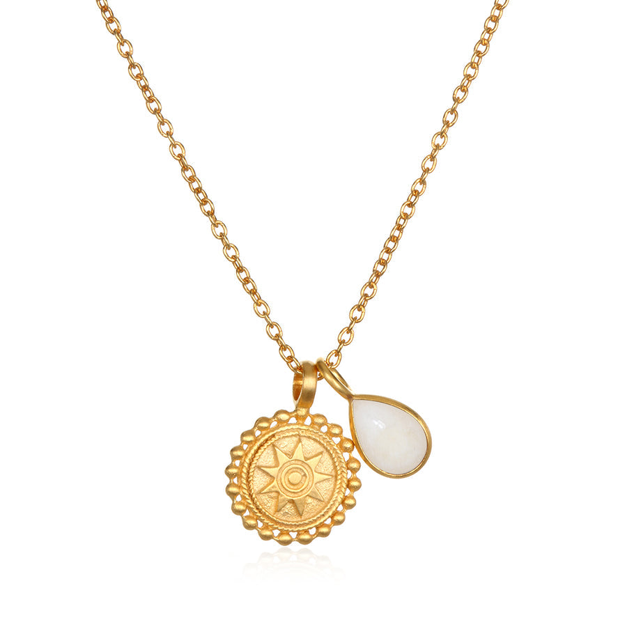 Satya Gold Pearl June Mandala Necklace